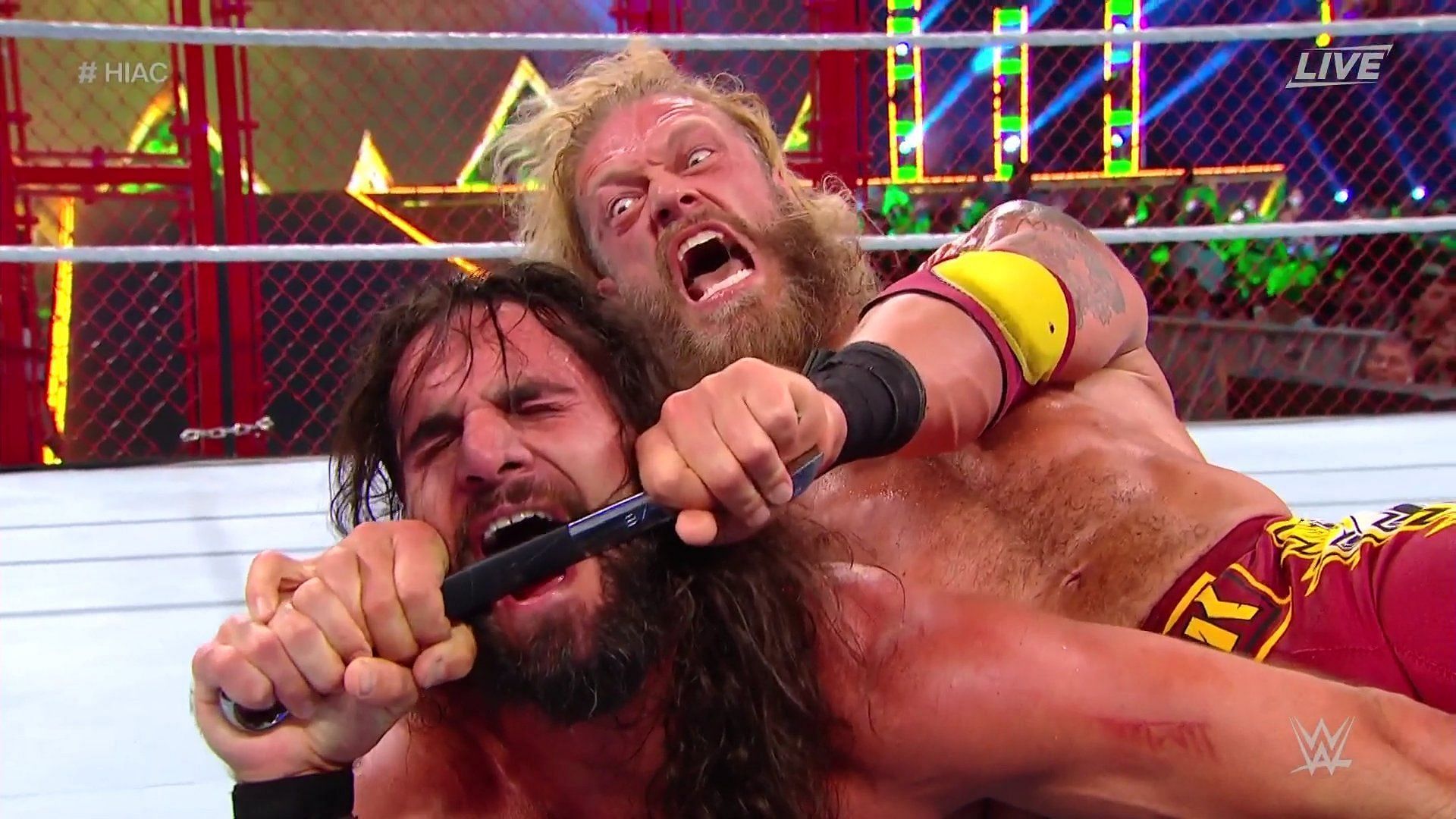 Edge defeated Seth Rollins in their first match.
